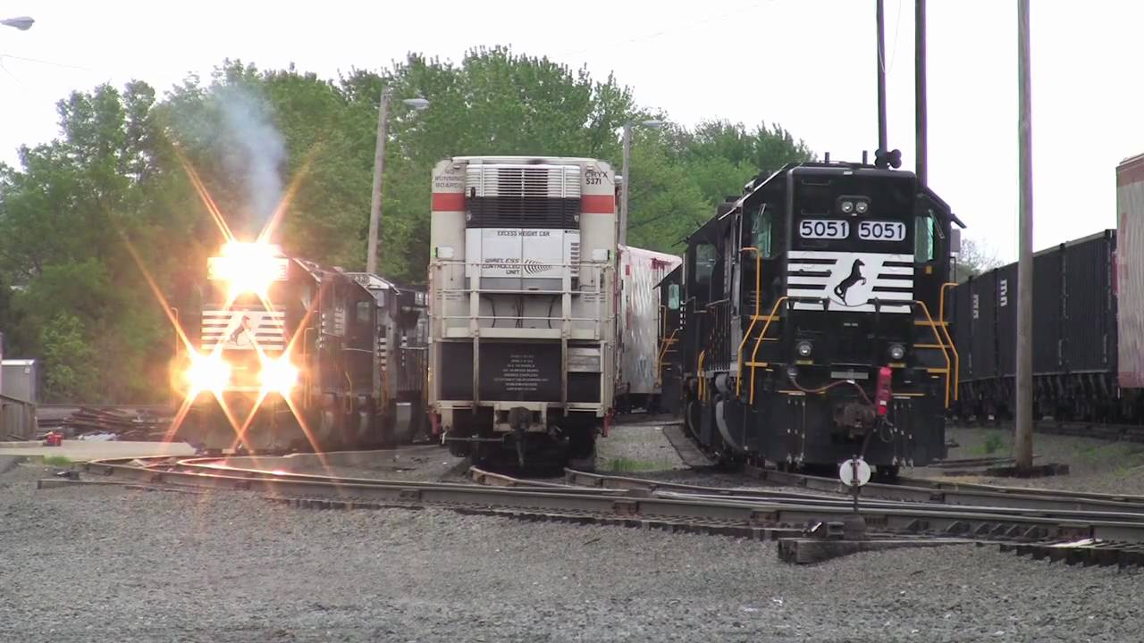 NS 11R, Work Train & Amtrak's Crescent at Powell