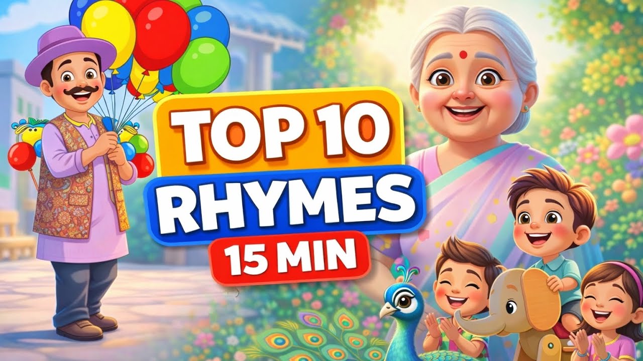 Top 10 Hindi Rhymes for Children & Balgeet | #hindirhymes #bandarmama #hathiraja