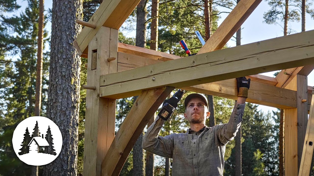 Greenhouse addition to my Log Cabin | Finishing the Timber Frame (Ep6)