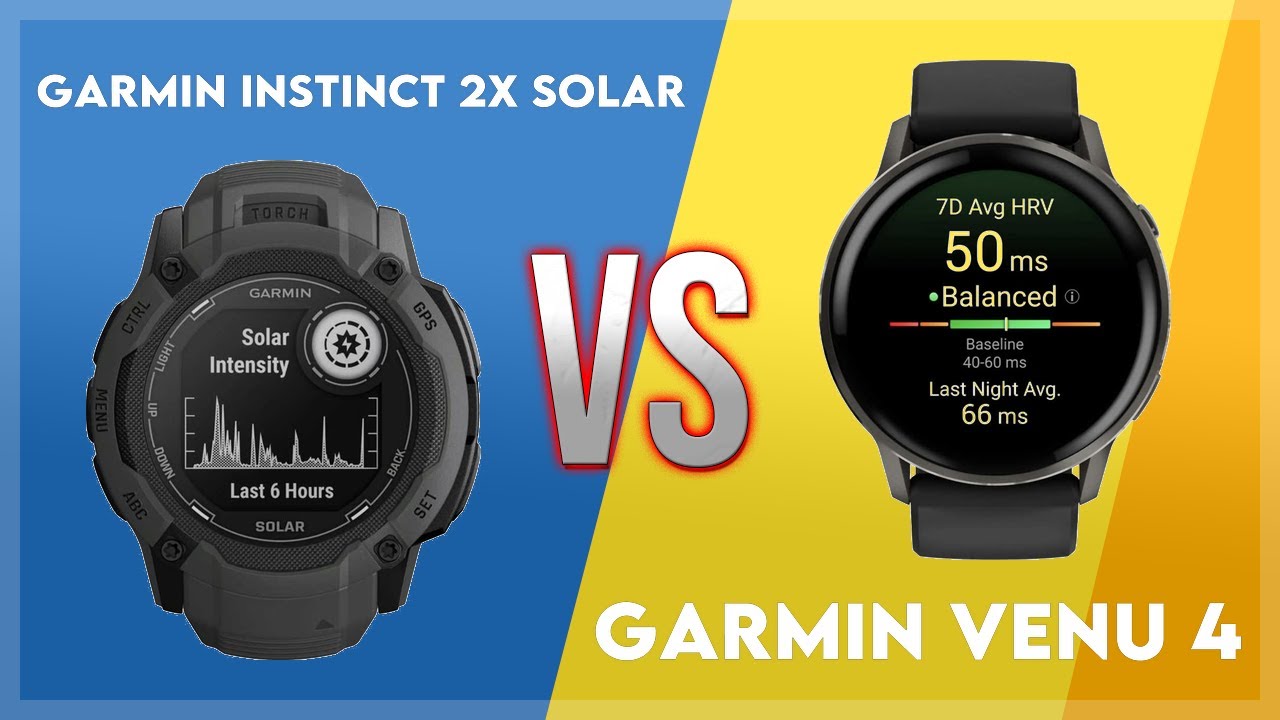 Garmin Instinct 2X Solar vs Garmin Venu 4 Comparison