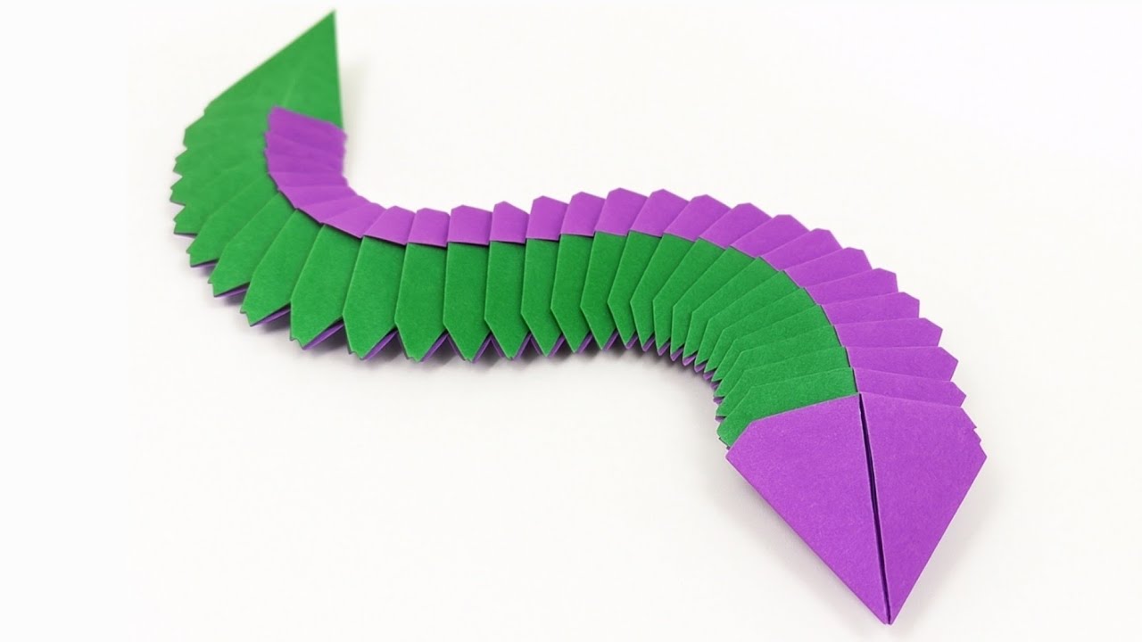 How to Make an Articulated Paper Snake – No Glue