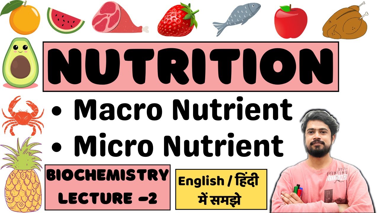 Nutrition (Nutrients), Classification (Micronutrients & Macronutrients) Biochemistry Lecture