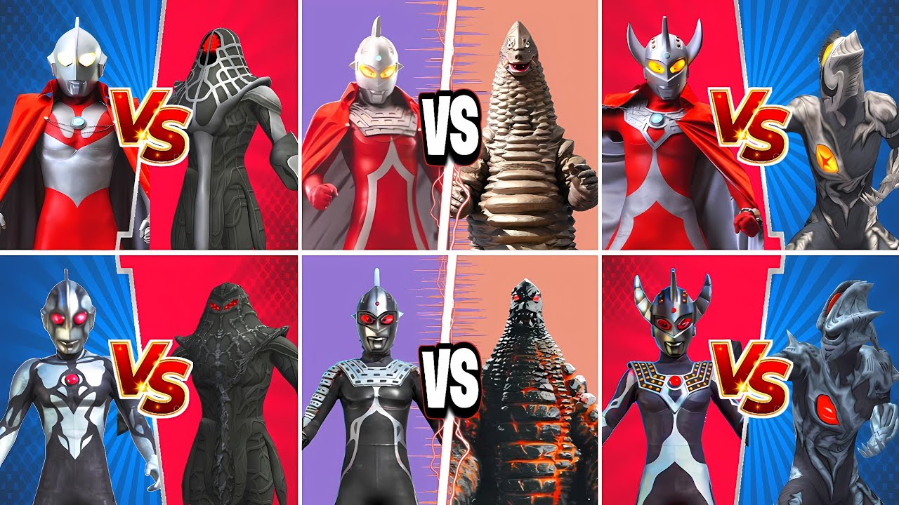 ウルトラマン VS WAROGA, ULTRAMAN TARO VS KYRIELOID, ULTRASEVEN VS REDKING #ウルトラマン #怪獣 #星人 #ultraman #kaiju