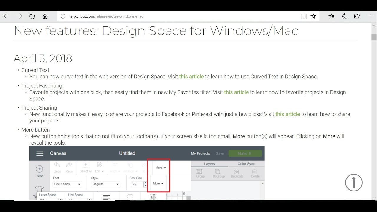 New Features in Design Space April 2018