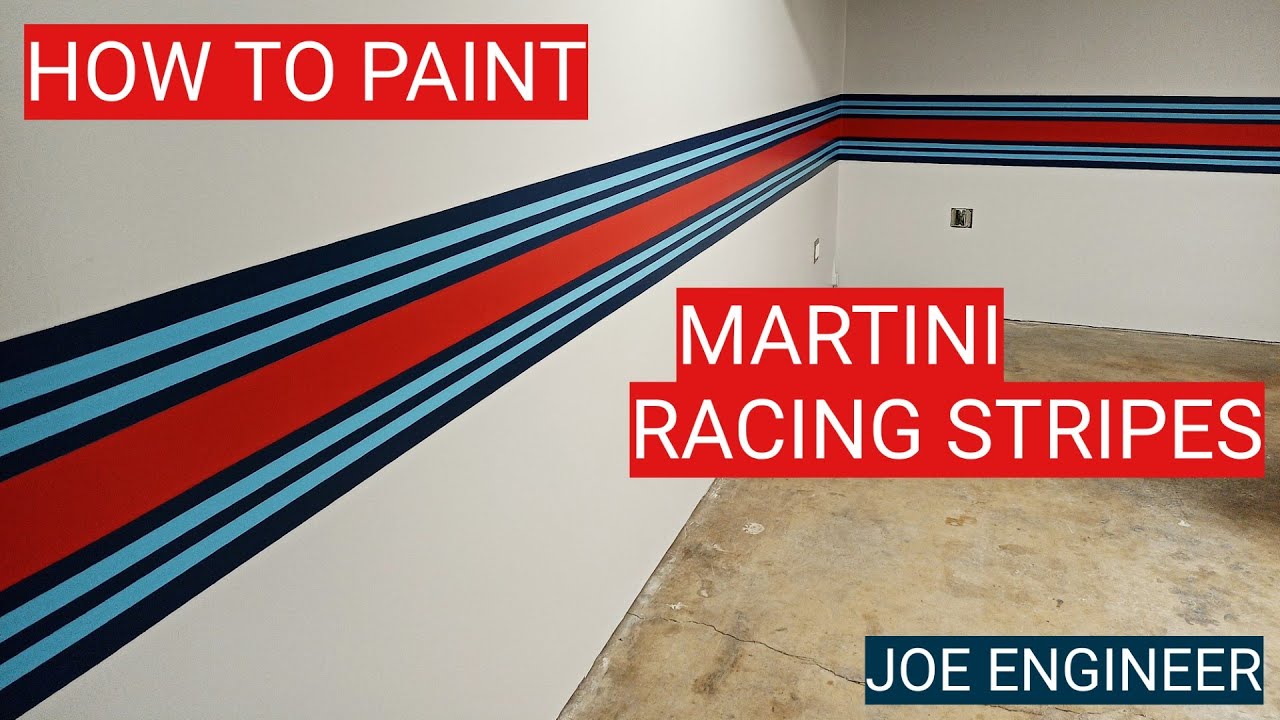 How To Paint Martini Racing Stripes On Garage Walls