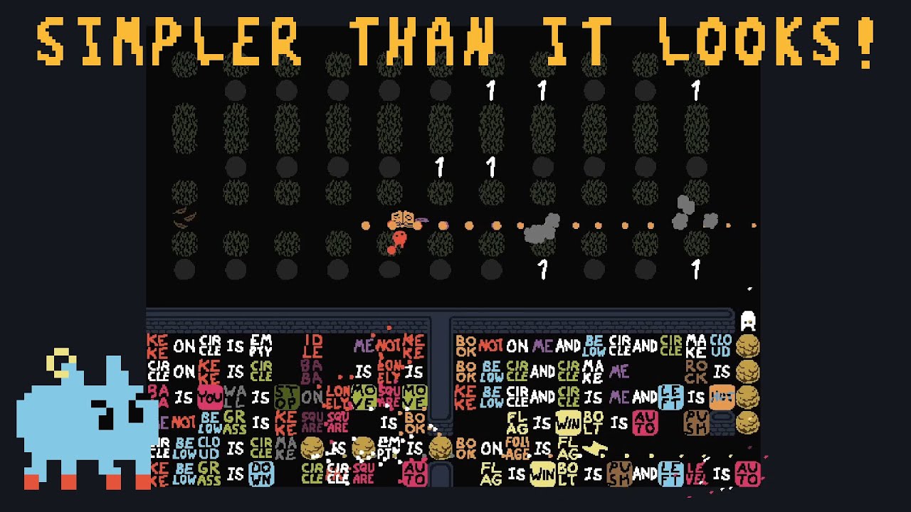 A binary calculator in Baba Is You