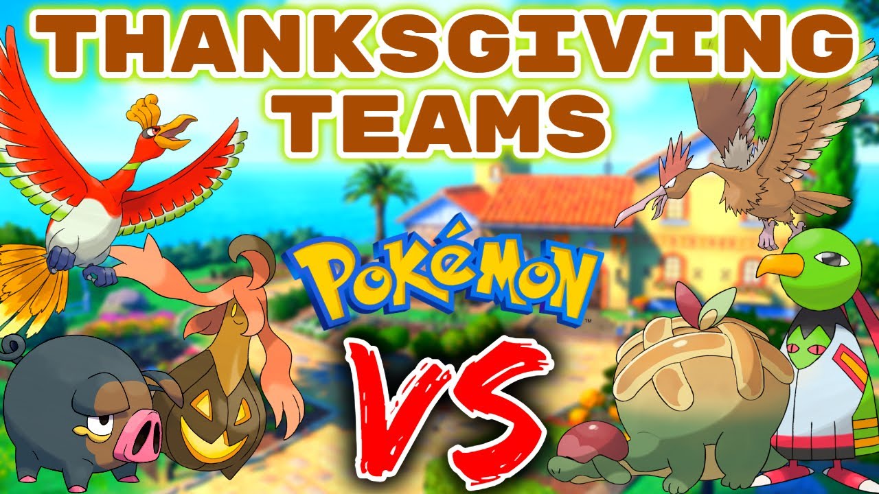 We Catch ThanksGiving Themed Pokemon Teams... Then We FIGHT