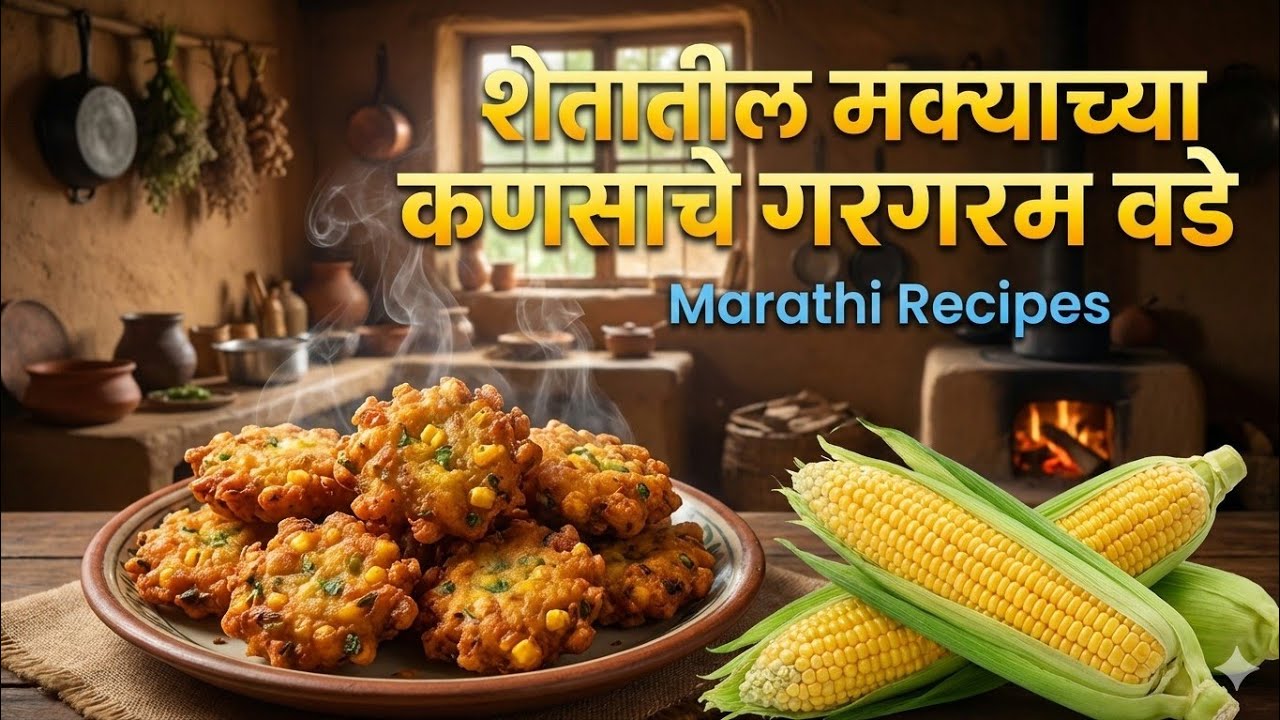 शेतातील मक्याच्या कणसाचे गरमागरम वडे 😋@मायबोलीineurope 