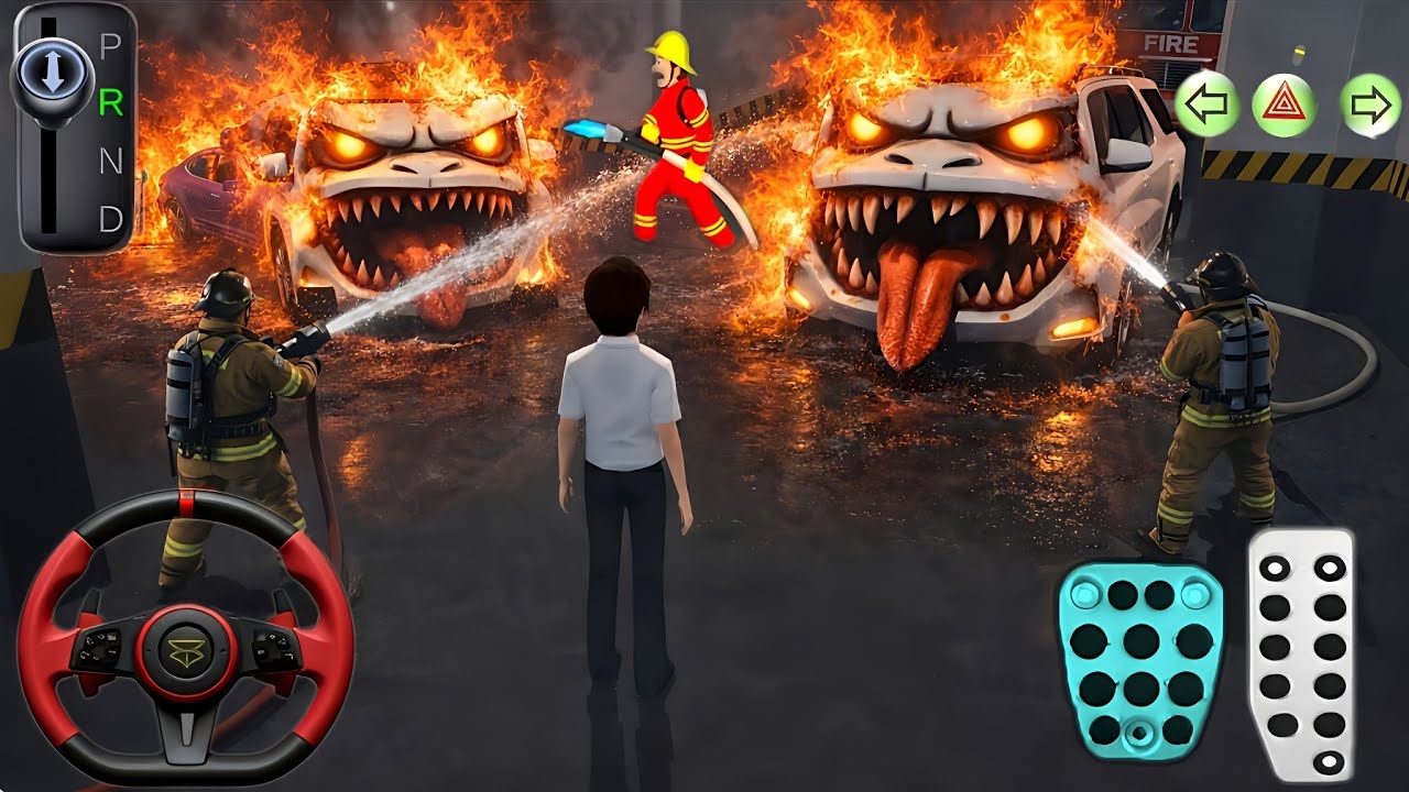 🔥 MONSTER CAR FIRE EMERGENCY 😱 | 3D Driving Class 2 Gameplay | GaMing wiTh Burberry