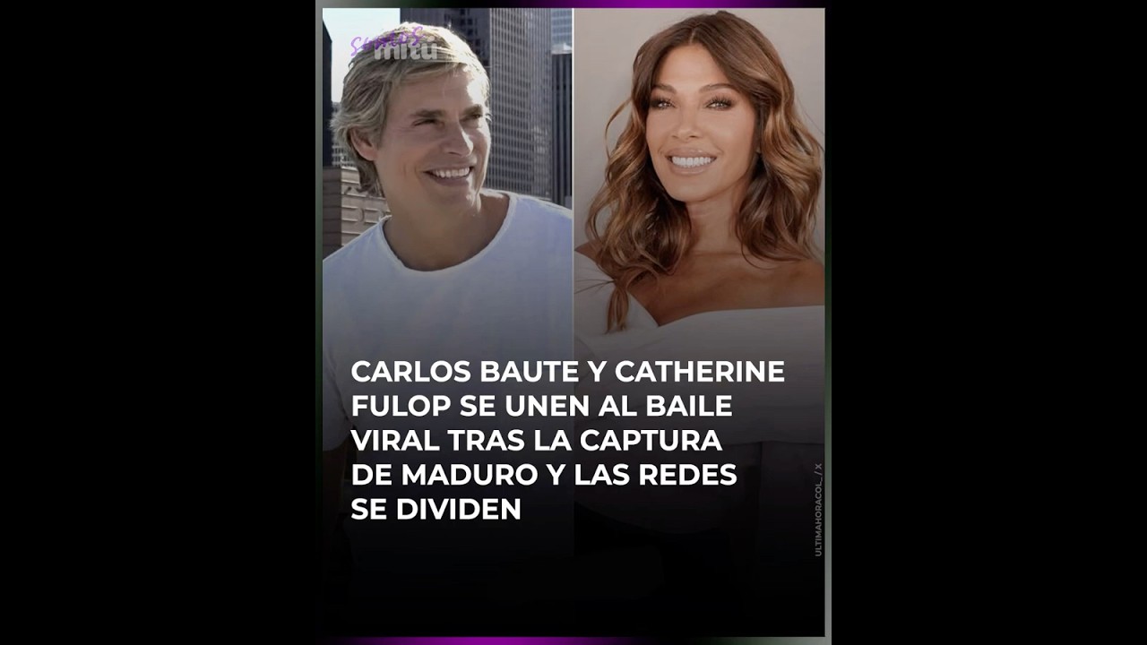 Carlos Baute y Catherine  Fulop se unen al baile viral tras la captura de Maduro. 