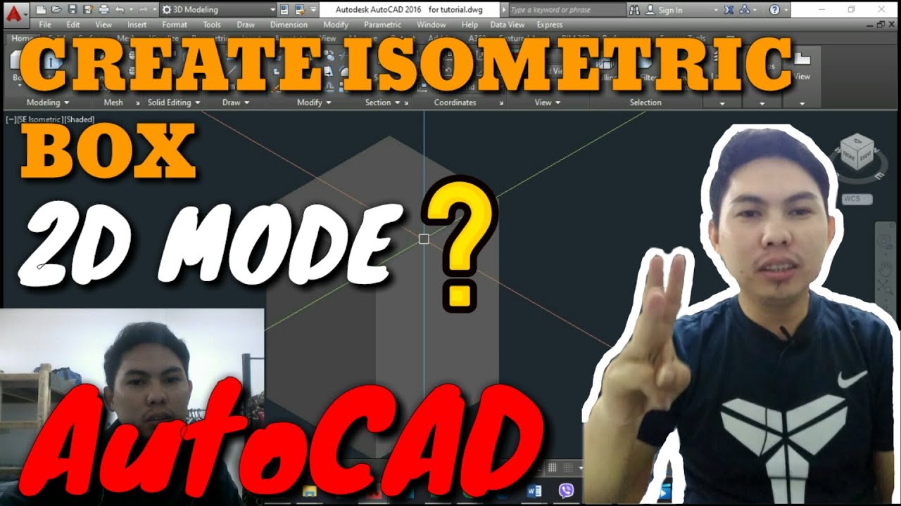 HOW TO CREATE ISOMETRIC BOX IN 2D MODE (AutoCAD Tutorials for Beginners) Tagalog
