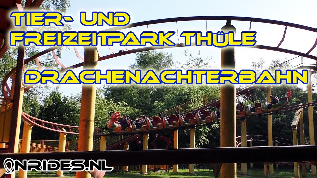 Drachenachterbahn HD Onride POV Tier- und Freizeitpark Thüle Germany