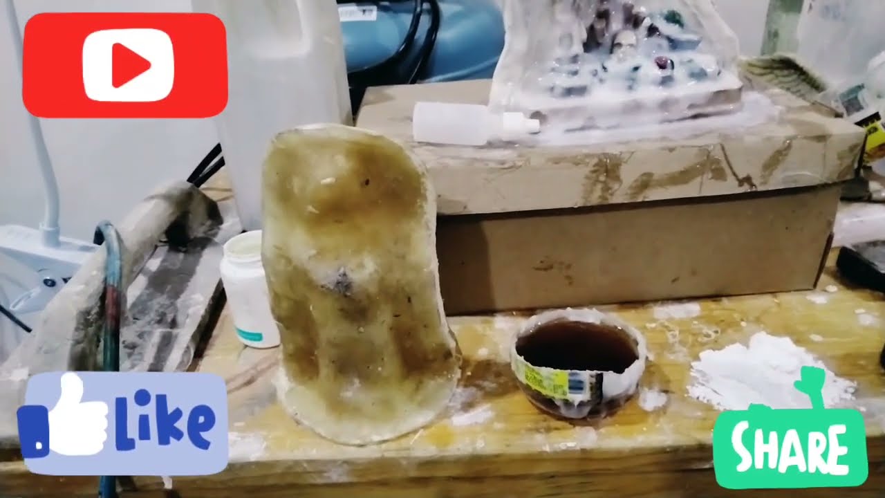 cómo hacer una figura hueca de resina poliester