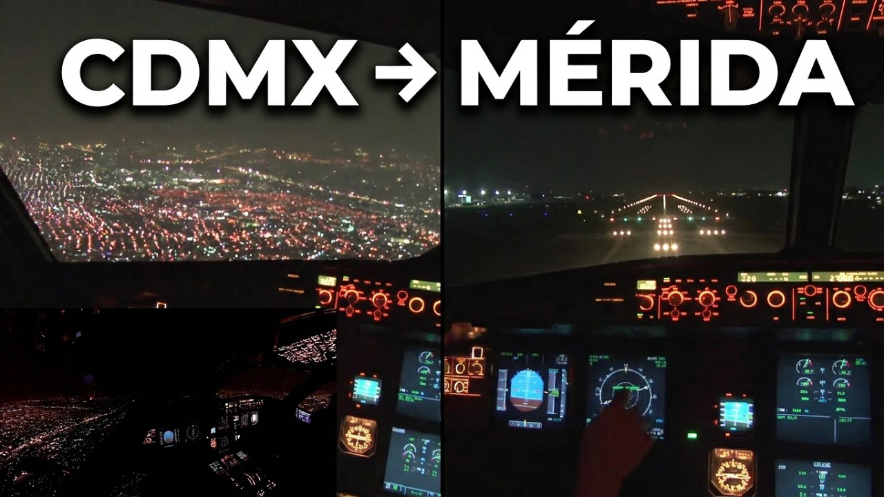 Ciudad de México a Mérida en Cabina de Pilotos ✈️ Airbus A320 interjet