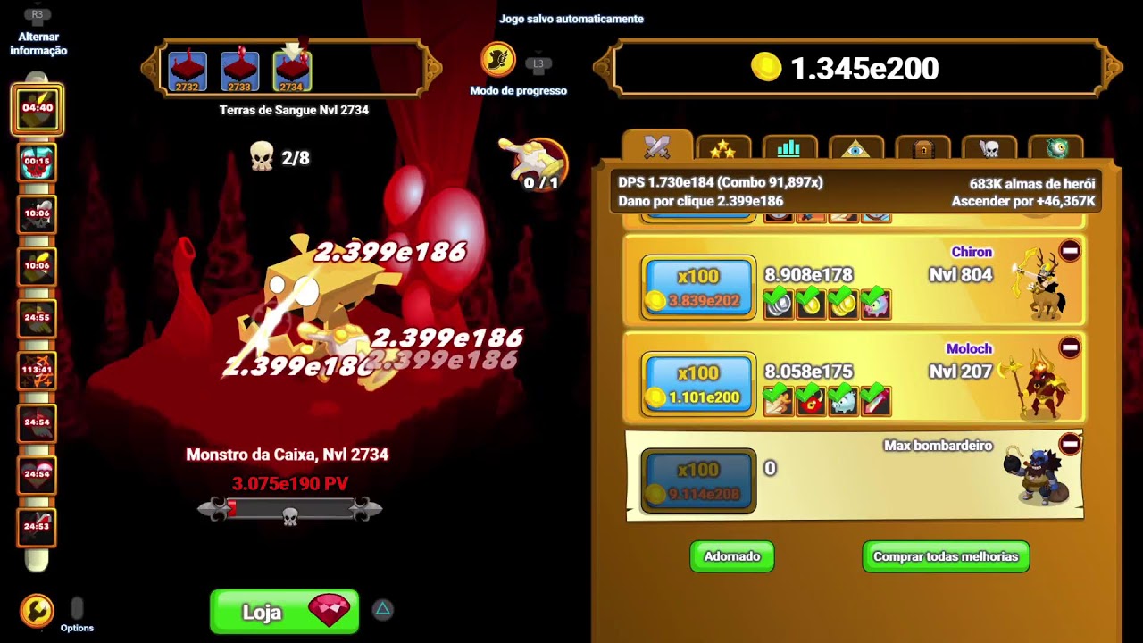 Clicker Heroes - do lvl 1 ao 3600  *parte 2/7