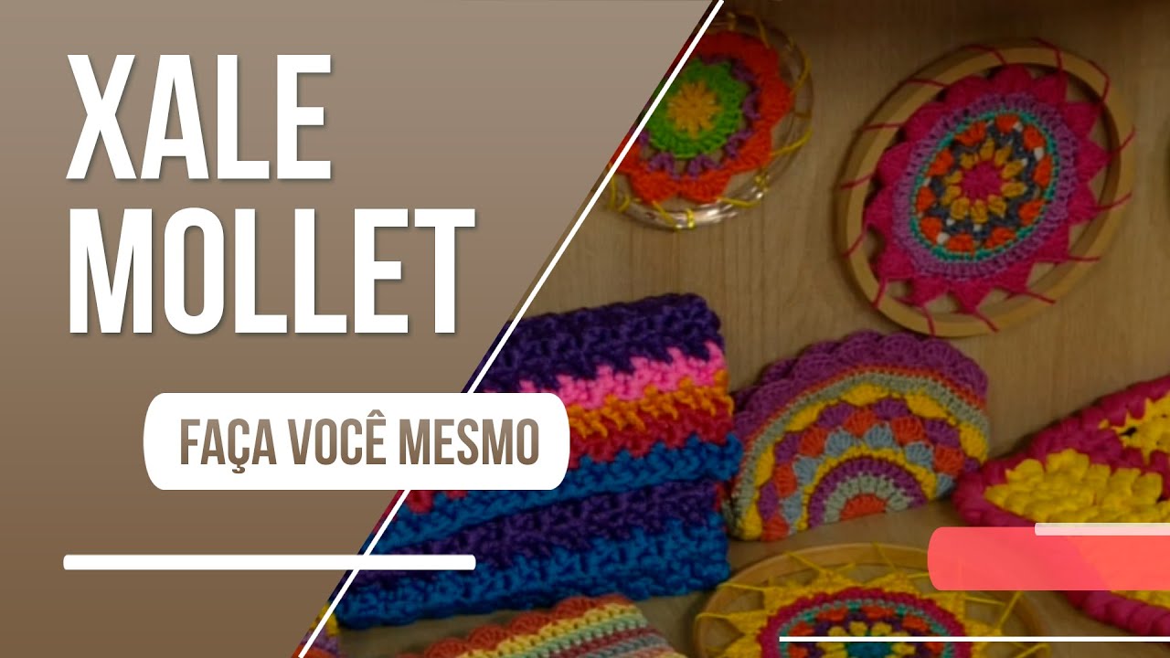 Veja como fazer um xale de crochê com fio mollet