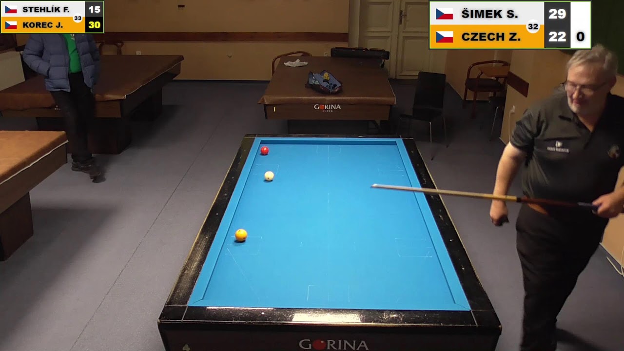 Czech league | 3-cushion | 1st class | 7th round | Zenon Czech v Stanislav Šimek