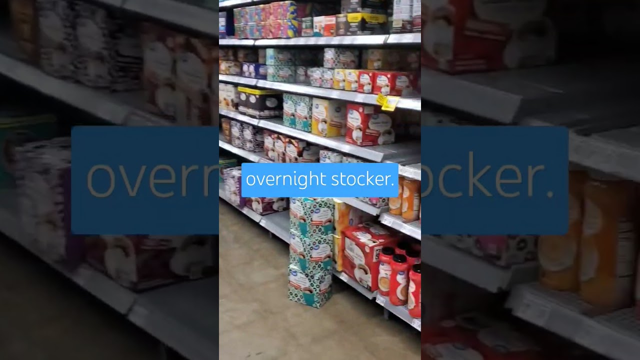 Overnight stocker at retail store. #retailstore #work #job #stocker #vlog #shorts