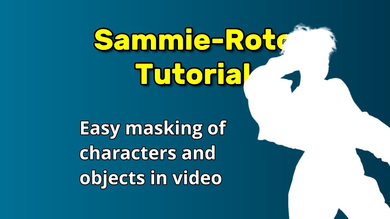 Sammie-Roto Tutorial - Tool for AI assisted masking video clips using SAM2