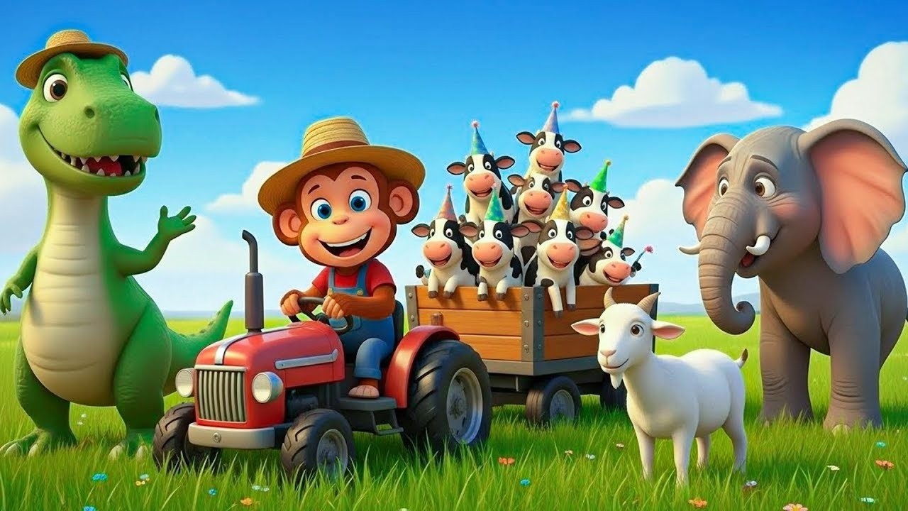 Hero Monkey Drives Tractor to SAVE The Farm From a Storm! 💪🚜