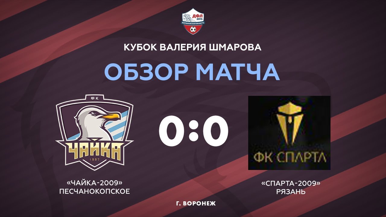 Кубок  Шмарова. &laquo;Чайка-2009&raquo; &mdash; &laquo;Спарта-2009&raquo; (Рязань) &mdash; 0:0