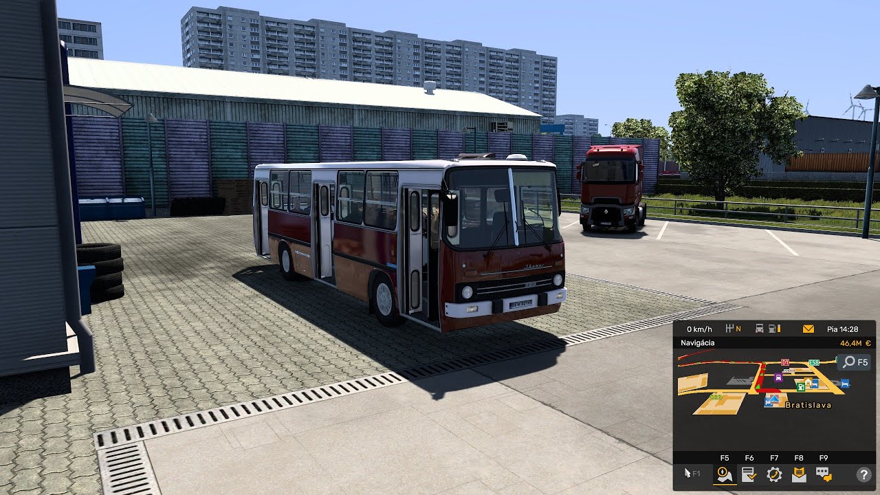 Euro Truck Simulátor 2 Trasa Bratislava-Praha autobusová stanica (Ikarus 260.37)