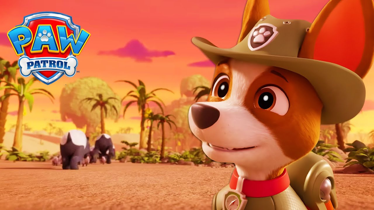 Tracker Escapes a Stampede! 🐘 | Valiente - A Tracker Story | PAW Patrol | Cartoons for Kids