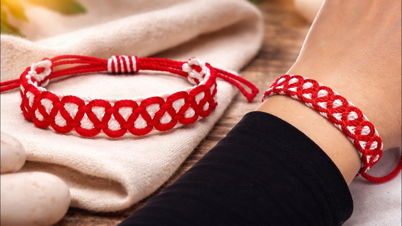 👉TUTORIAL Pulsera de Hilo Espiga con Nudo en forma de Ondas