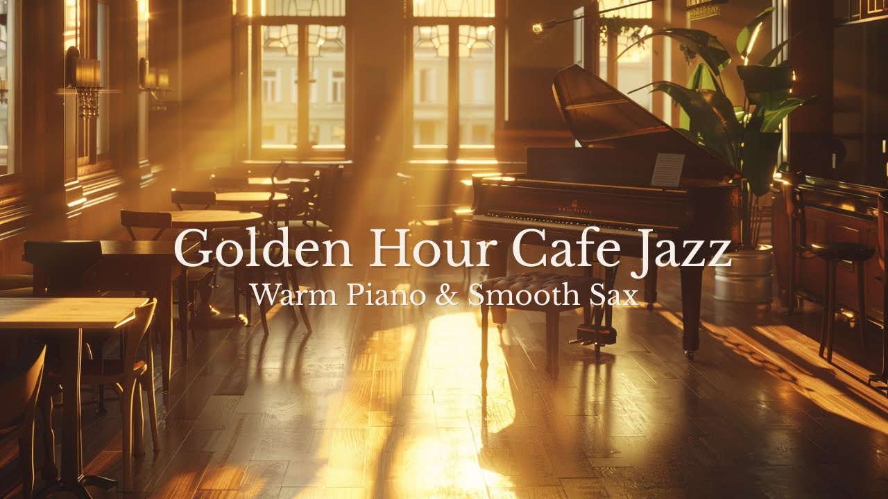 【ゴールデンアワーのカフェジャズ】温かいピアノとサックス | Golden Hour Cafe Jazz | Warm Piano & Smooth Sax