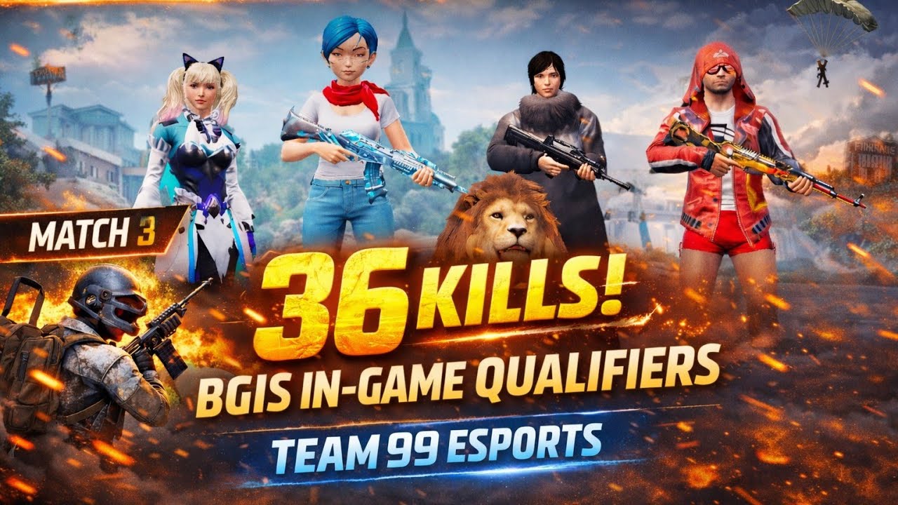 Bgis in game qualifiers ( match 3 ) 36 kills chicken dinner | Team 99 ESPORTS |