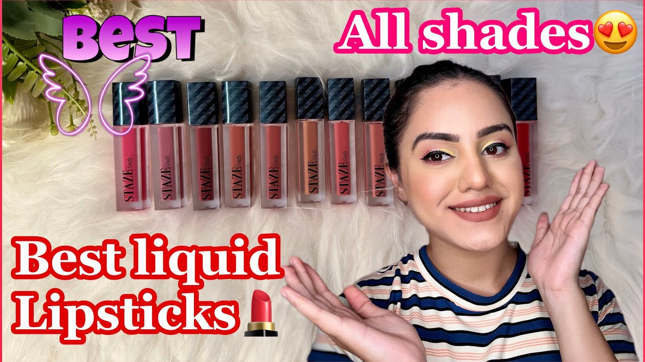 Best liquid lipsticks under ₹250😍 Smudgeproof & transferproof | Staze 9 to 9 liquid lipsticks