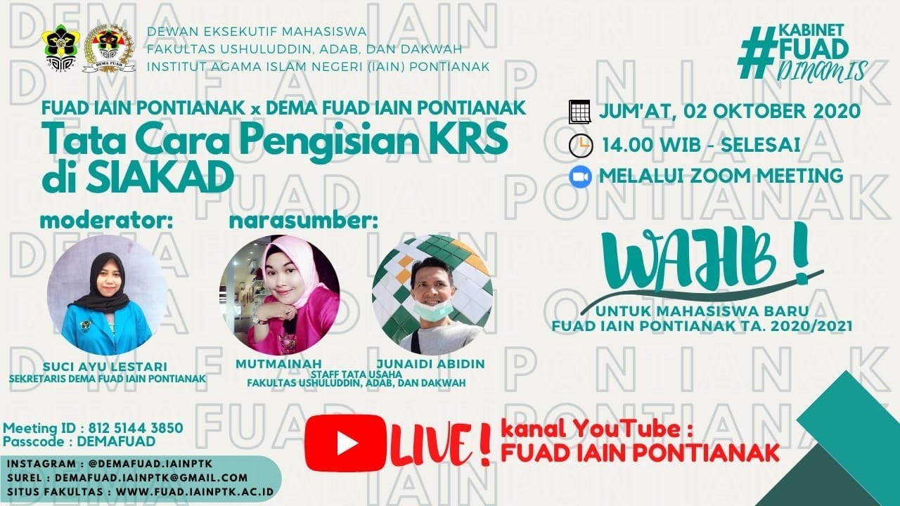 Coaching Clinic - Tata Cara Pengisian KRS SIAKAD IAIN Pontianak