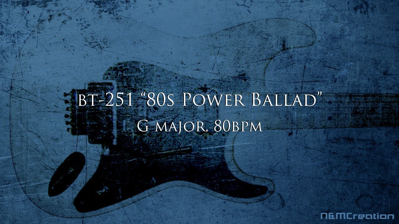 80s Power Ballad Backing Track in G | BT-251