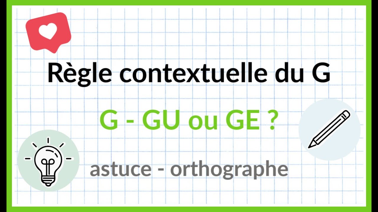 ORTHOGRAPHE | G - GE ou GU ?
