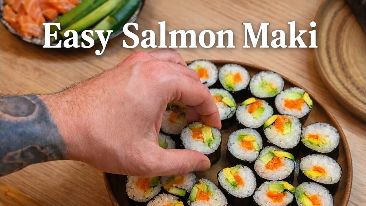 Making Salmon Maki at Home 🍣 | Simple Japanese Cooking