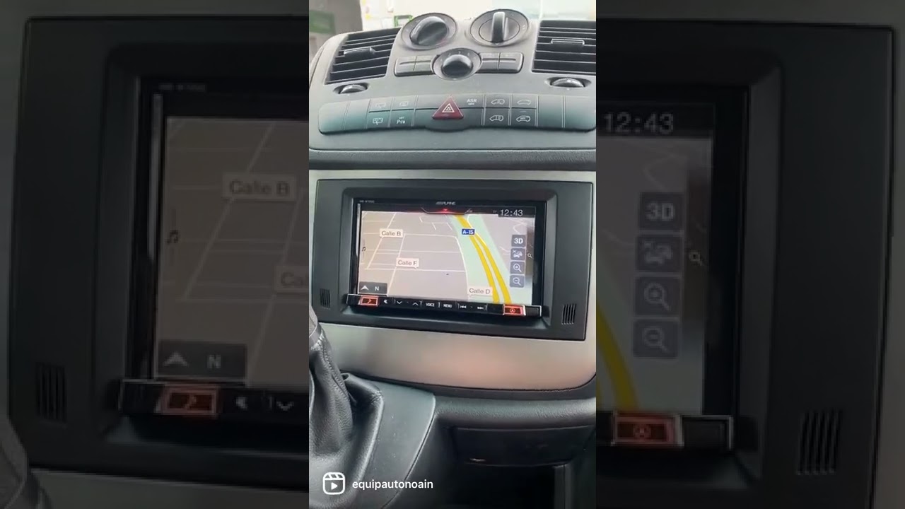 Equipauto noain. Sistema Navegador alpine INE- w720d integrado en Mercedes Benz Viano año 2013