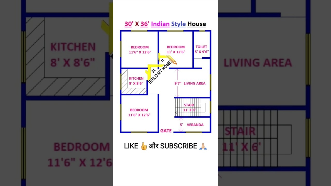 30 x 36 #buildmyhome #home #houseplan #housedesign #homeplan #housemap #shortsvideo #shorts
