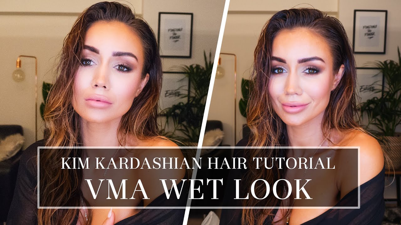 HAIR TUTORIAL - KIM KARDASHIAN WET LOOK | Pia Muehlenbeck