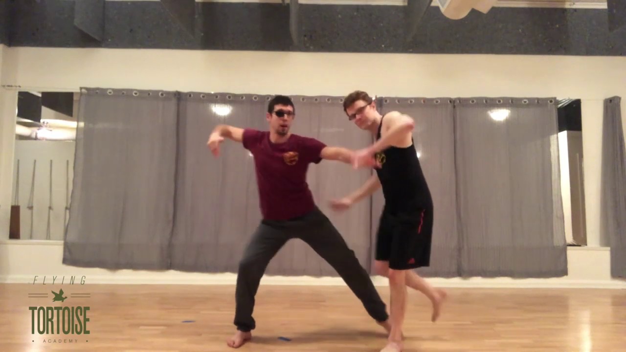 Liang BaGuaZhang Fixed 8 Palms: Hold Heaven Palm.