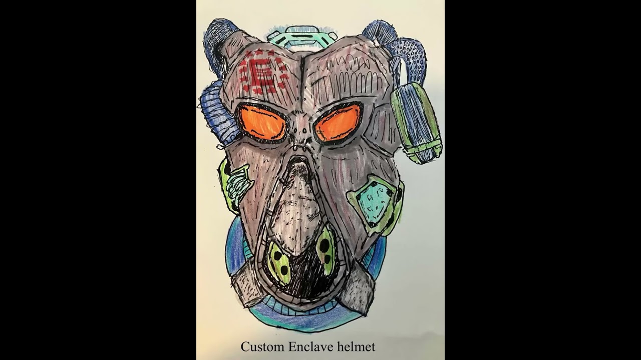 Fallout Enclave Power Armor Helm design