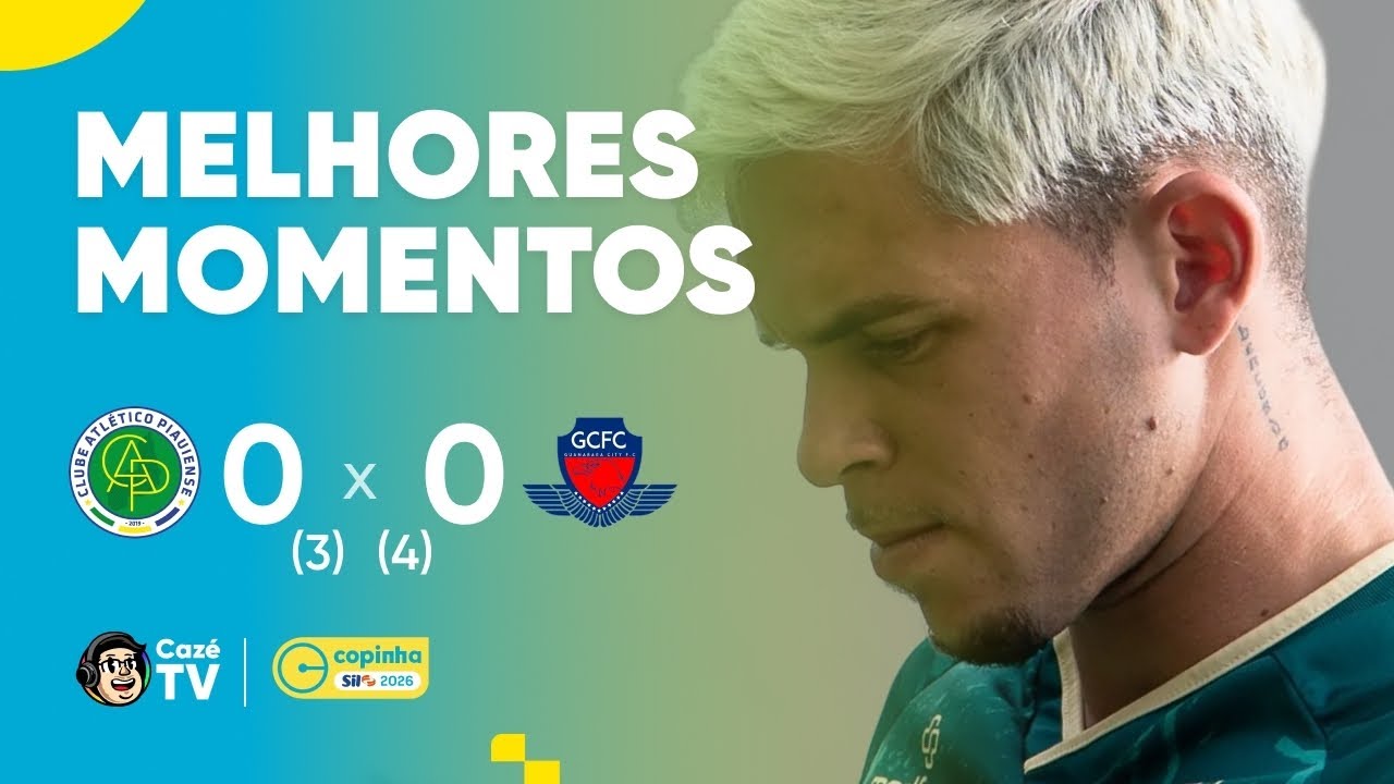 MELHORES MOMENTOS: ATL&Eacute;TICO PIAUIENSE 0 X 0 GUANABARA CITY | COPINHA 2026 | OITAVAS DE FINAL