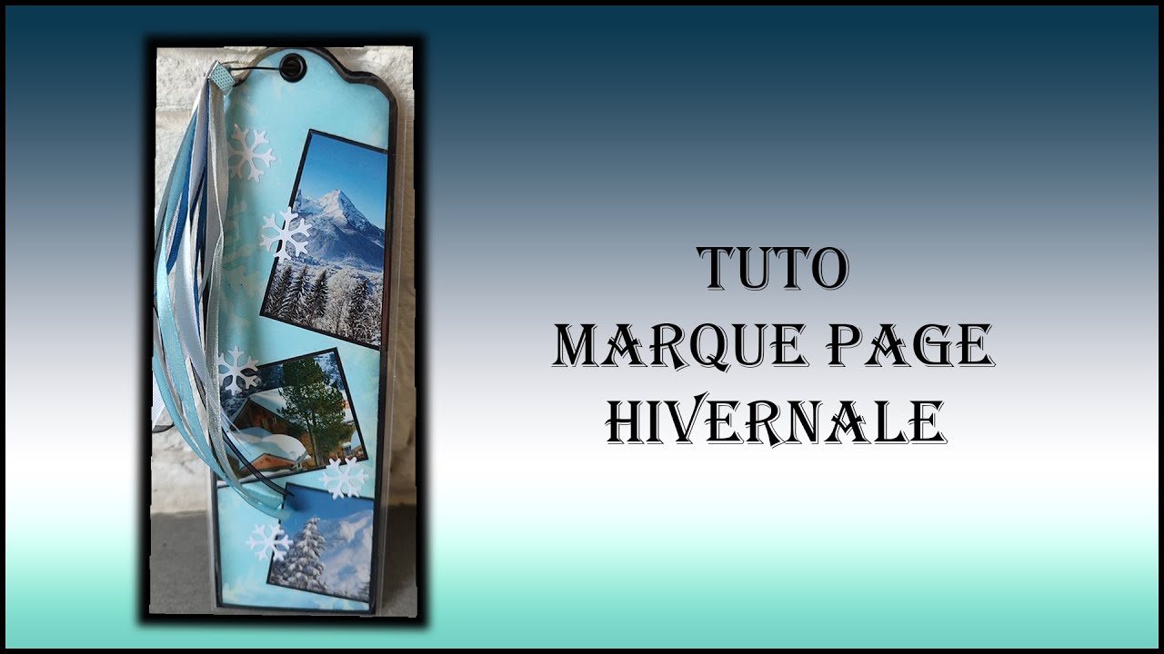 Tuto marque page hivernale.