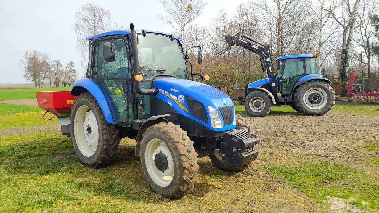 Wiosenne manewry w GR Sybicki | siew owsa i nawozy | New Holland-y w akcji