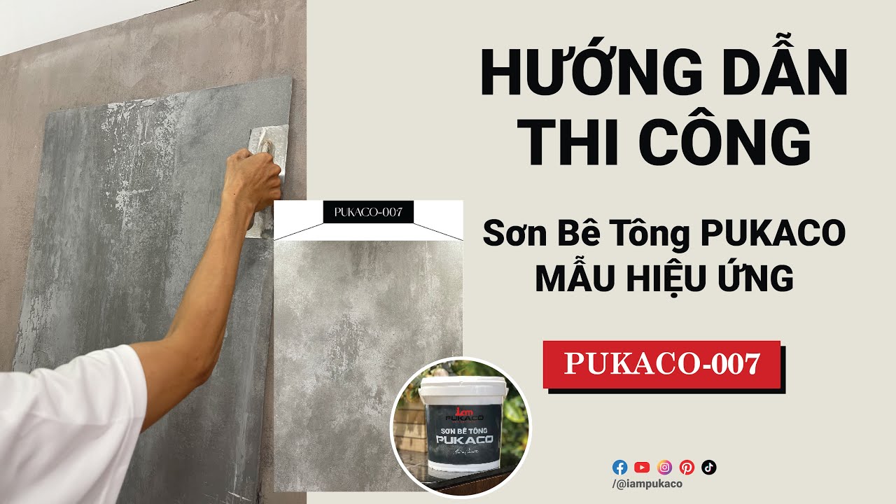 HDTC SƠN BÊ TÔNG MẪU HIỆU ỨNG PUKACO-007 | Sơn Hiệu Ứng | Stucco | Venetian Plaster | Venice