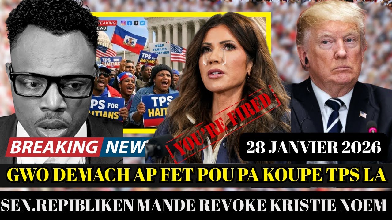 GWO NOUVEL 28 JANVIER :GWO DEMACH AP FET POU KENBE TPS AYISYEN AN,REPIBLIKEN MANDE VOYE NOEM ALE