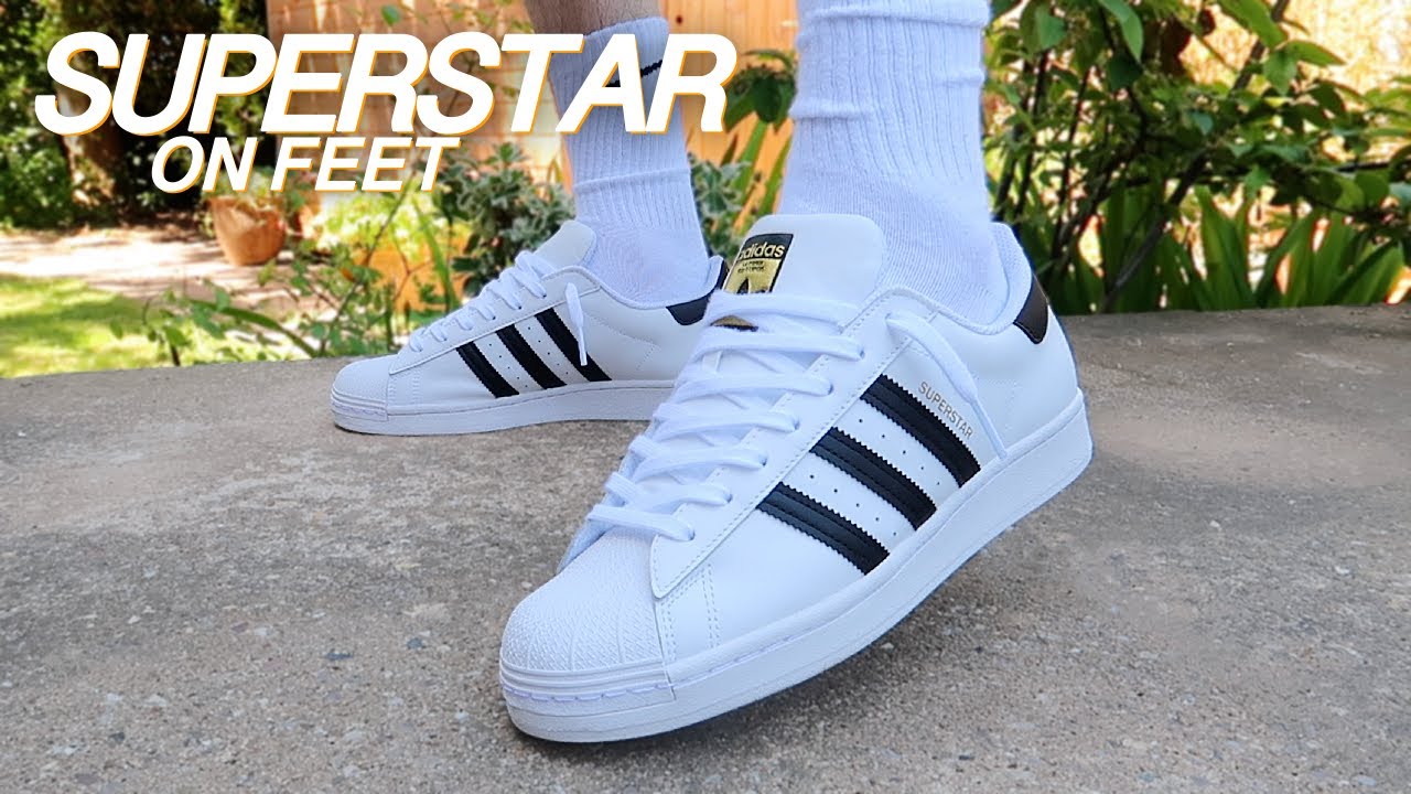 Adidas Superstar White & Black On Feet!