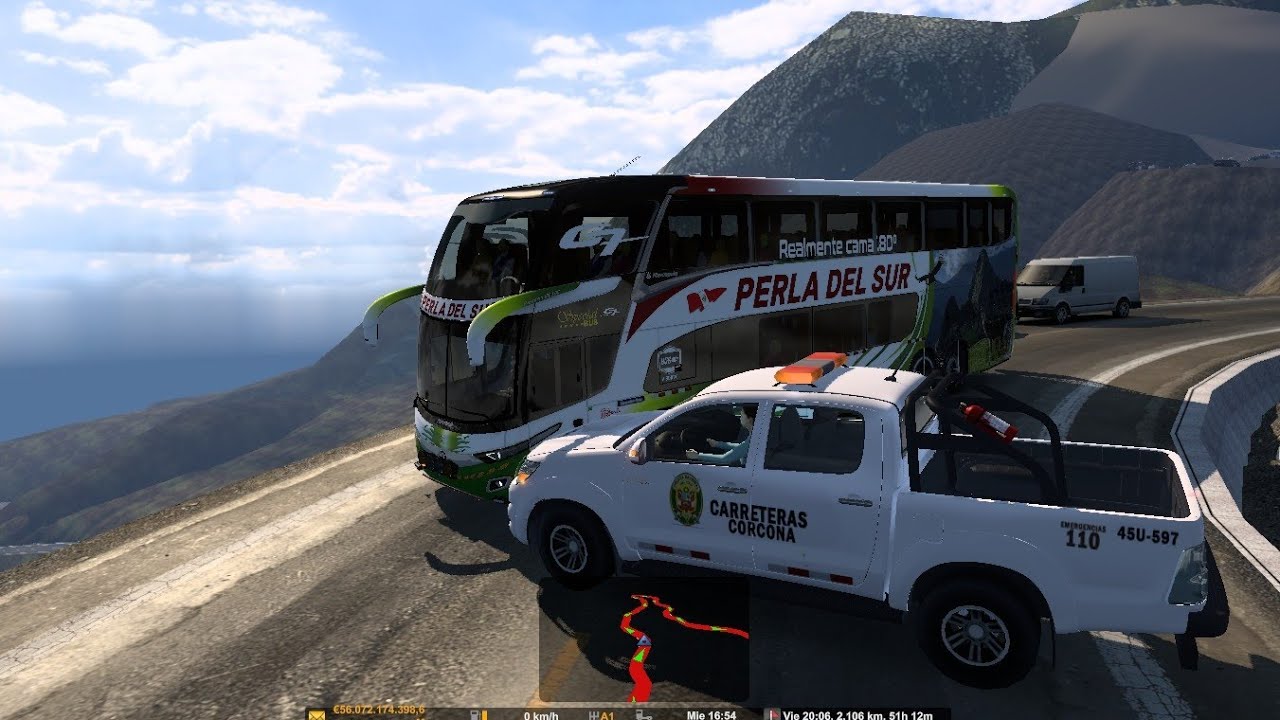 AYACUCHO. -  Bus  Perla del Sur   New G7 Altec Mod Mercedes 6x2  /EURO  TRUCK ETS2 