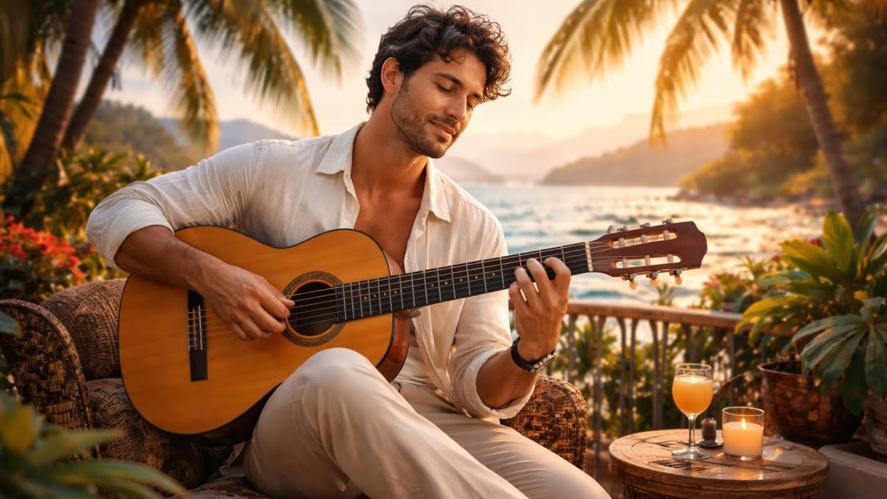 🎶Sunset Bossa Nova Dreams: Guitar Serenade for Ocean Views | Dreamy Guitar Sounds🌊 #bosanova