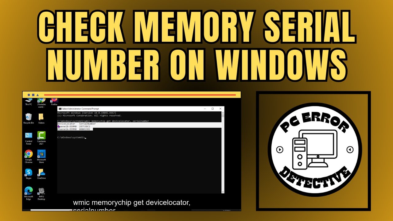 How to Check Memory Serial Number on Windows 10