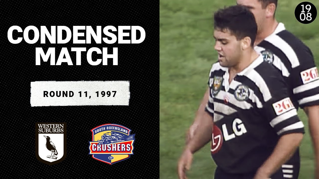 Western Suburbs Magpies v South Queensland Crushers | Round 11, 1997 | Condensed Match | NRL